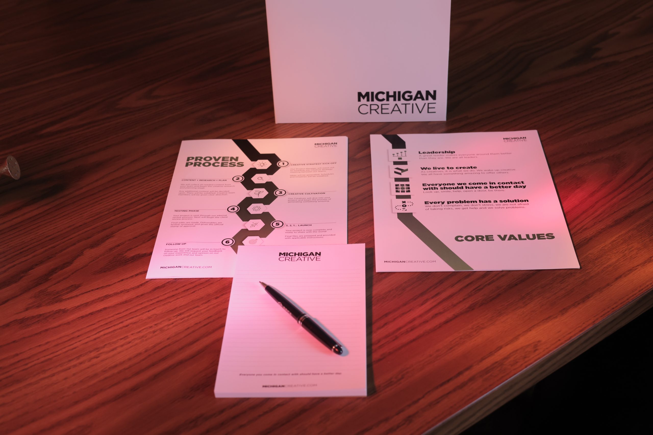 Michigan Creatives Onliness Statement, Core Values, and Mission